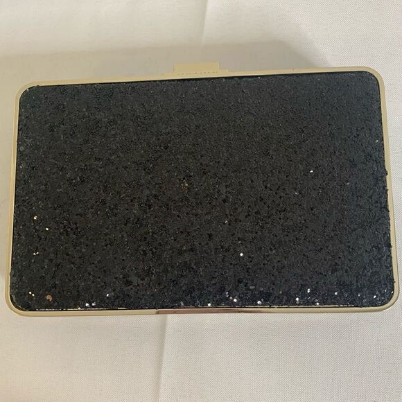 Henri Bendel Party Box Glitter Clutch - Black - Picture 7 of 10
